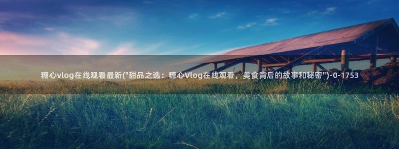心糖vlog 破解版