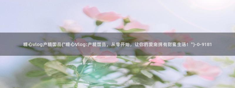 破解糖心vlog